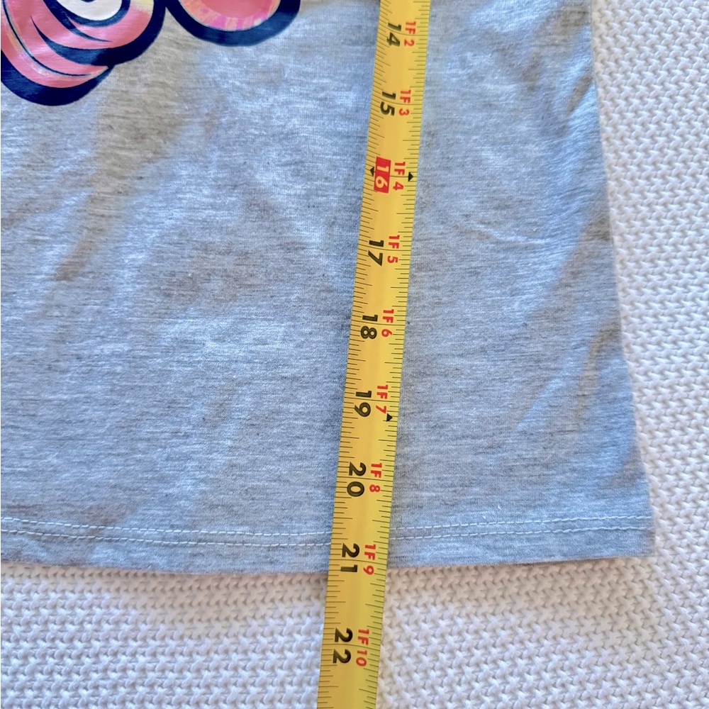 SELF ESTEEM 2 Piece Girls Grey Rainbow Unicorn Tank Top & Blue Denim Shorts Set - Picture 12 of 14